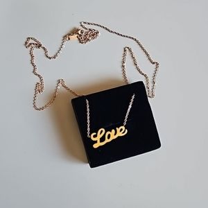 NWB JDM Gold-tone Bar Style Love Necklace